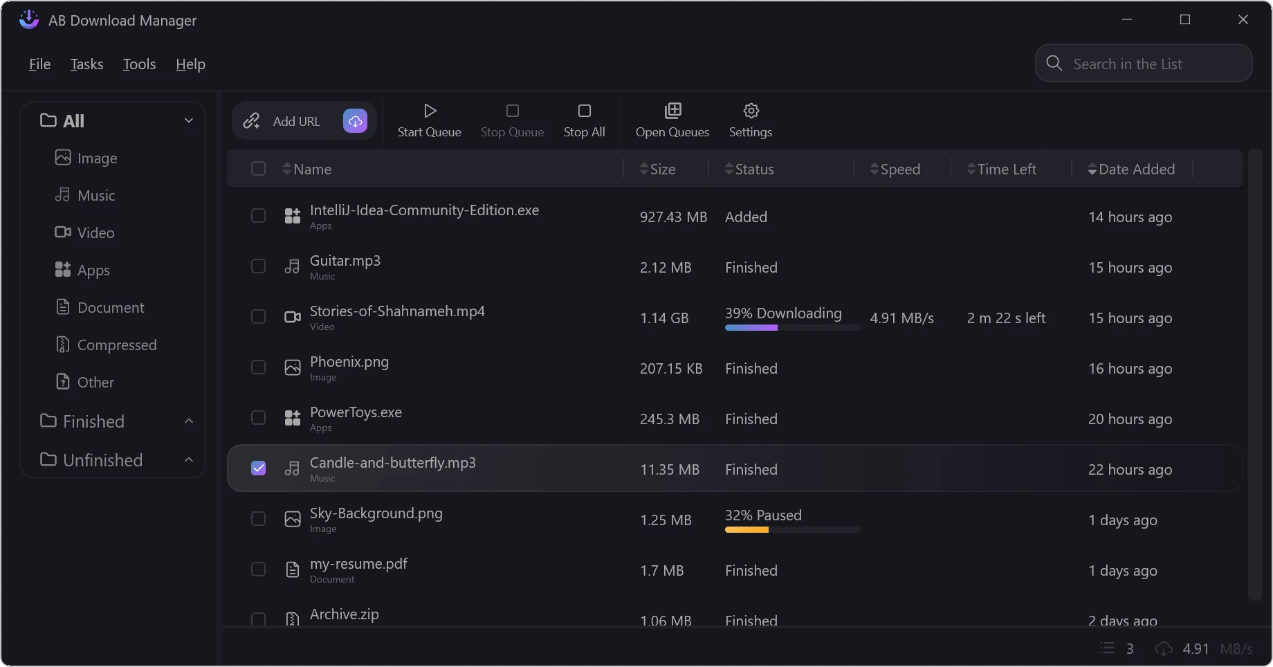 AB Download Manager 主页
