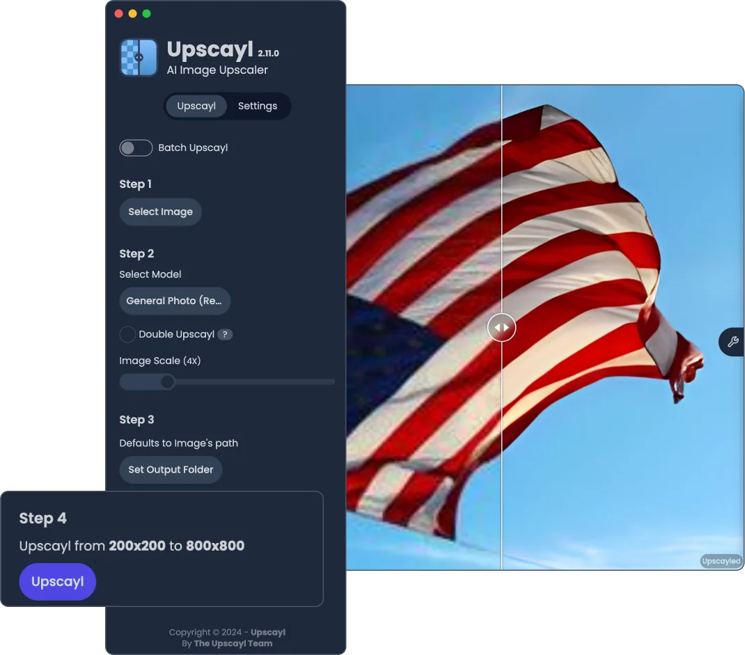 Upscayl 桌面端主界面